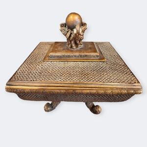 Vintage 80's Elephant Jewelry Storage Box